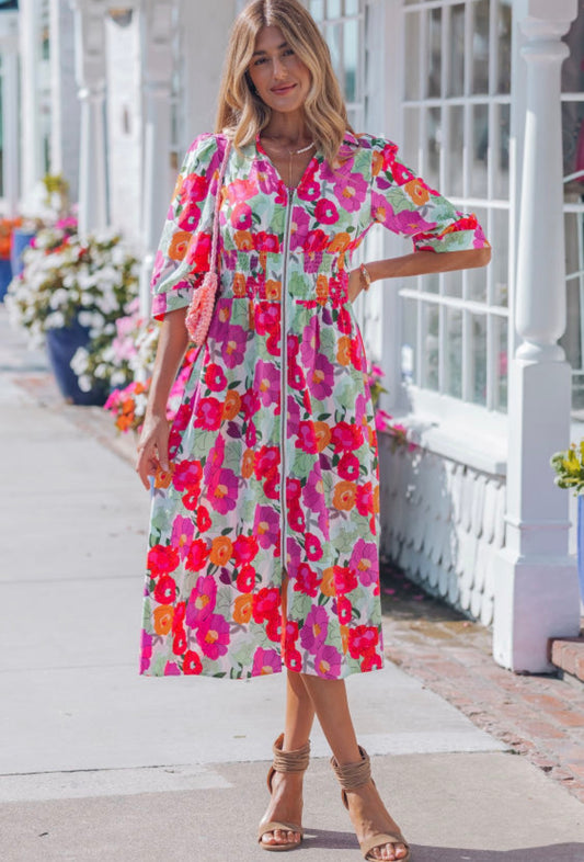 Floral midi dress