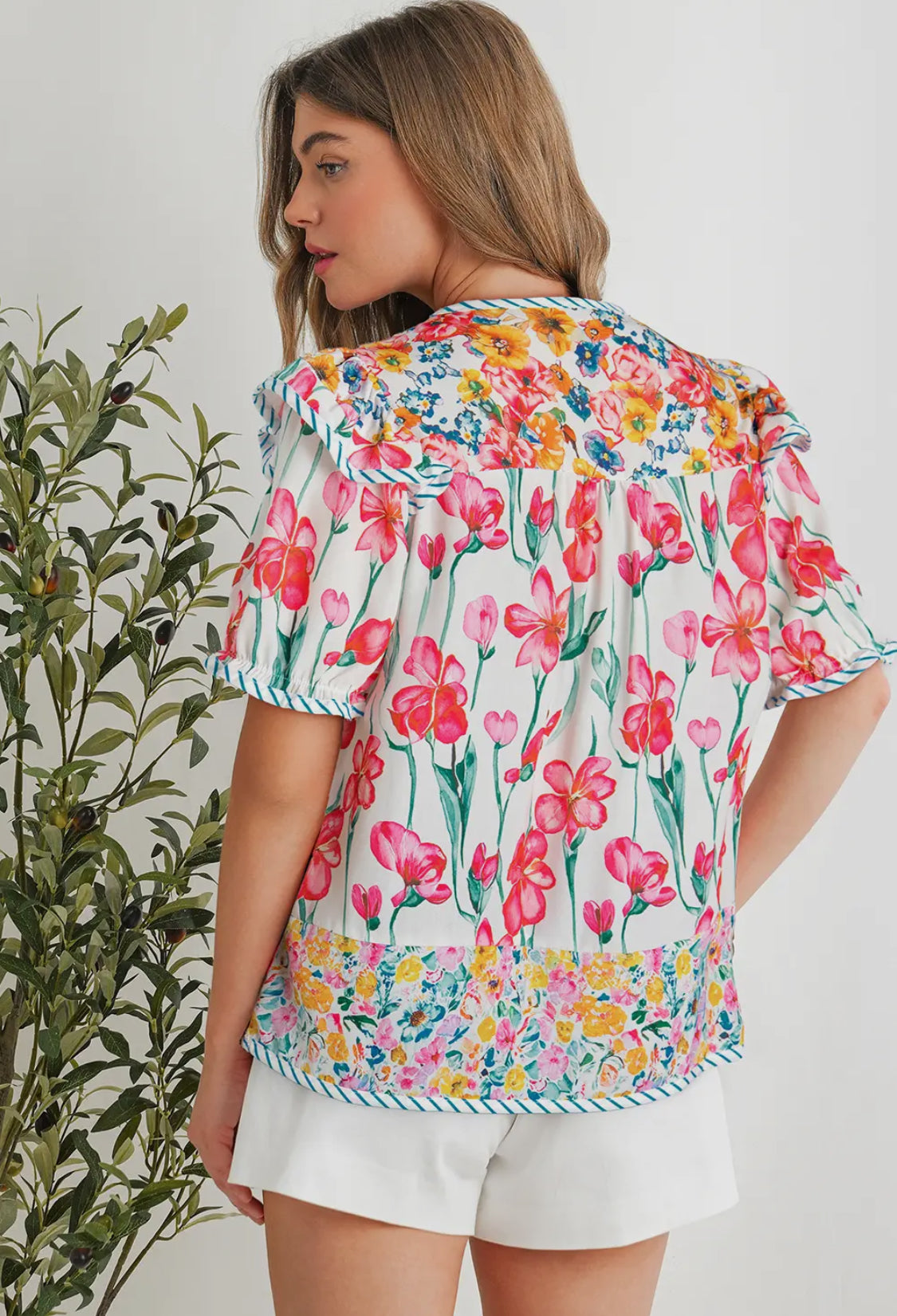 Pink floral top