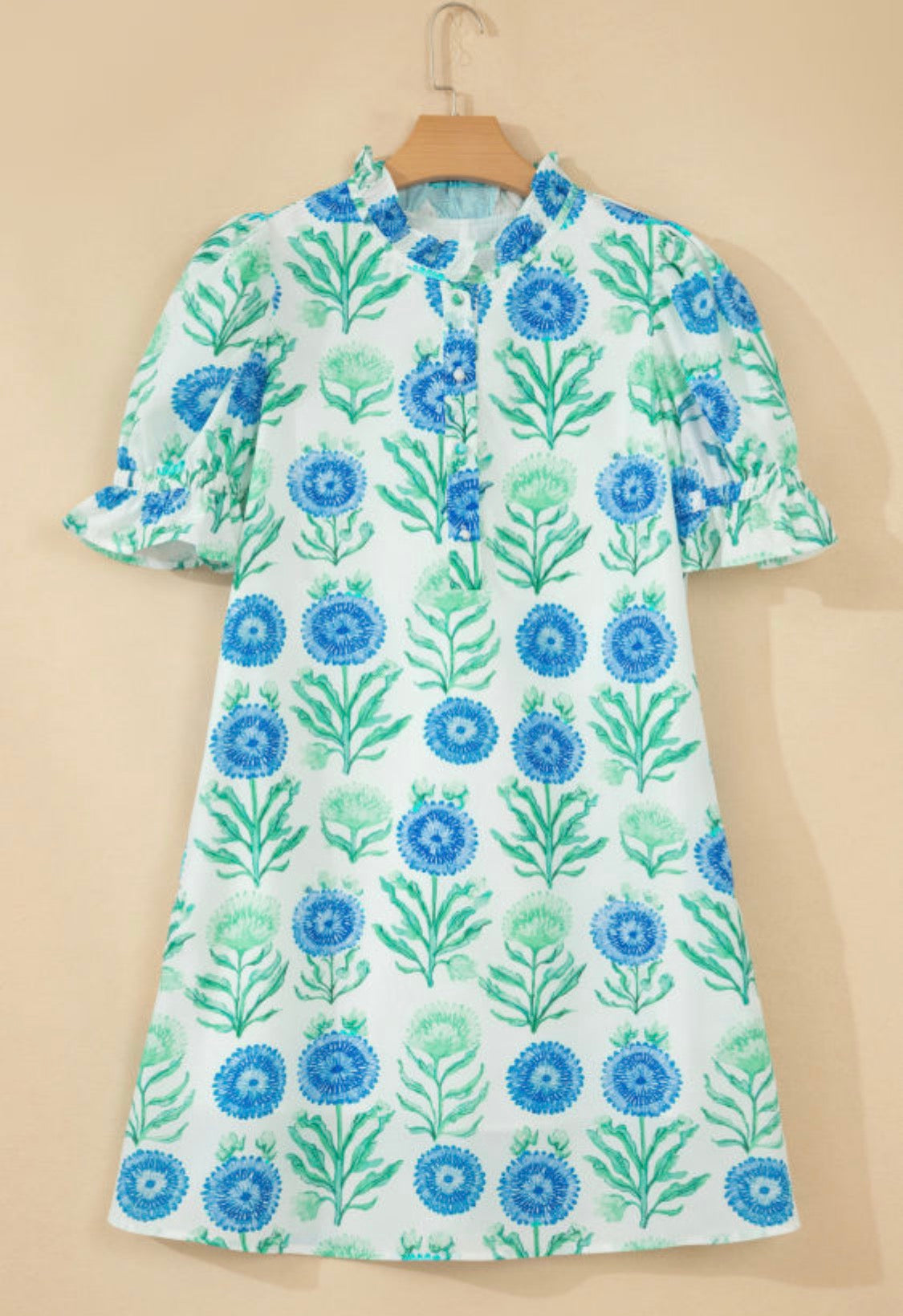 Blue floral dress