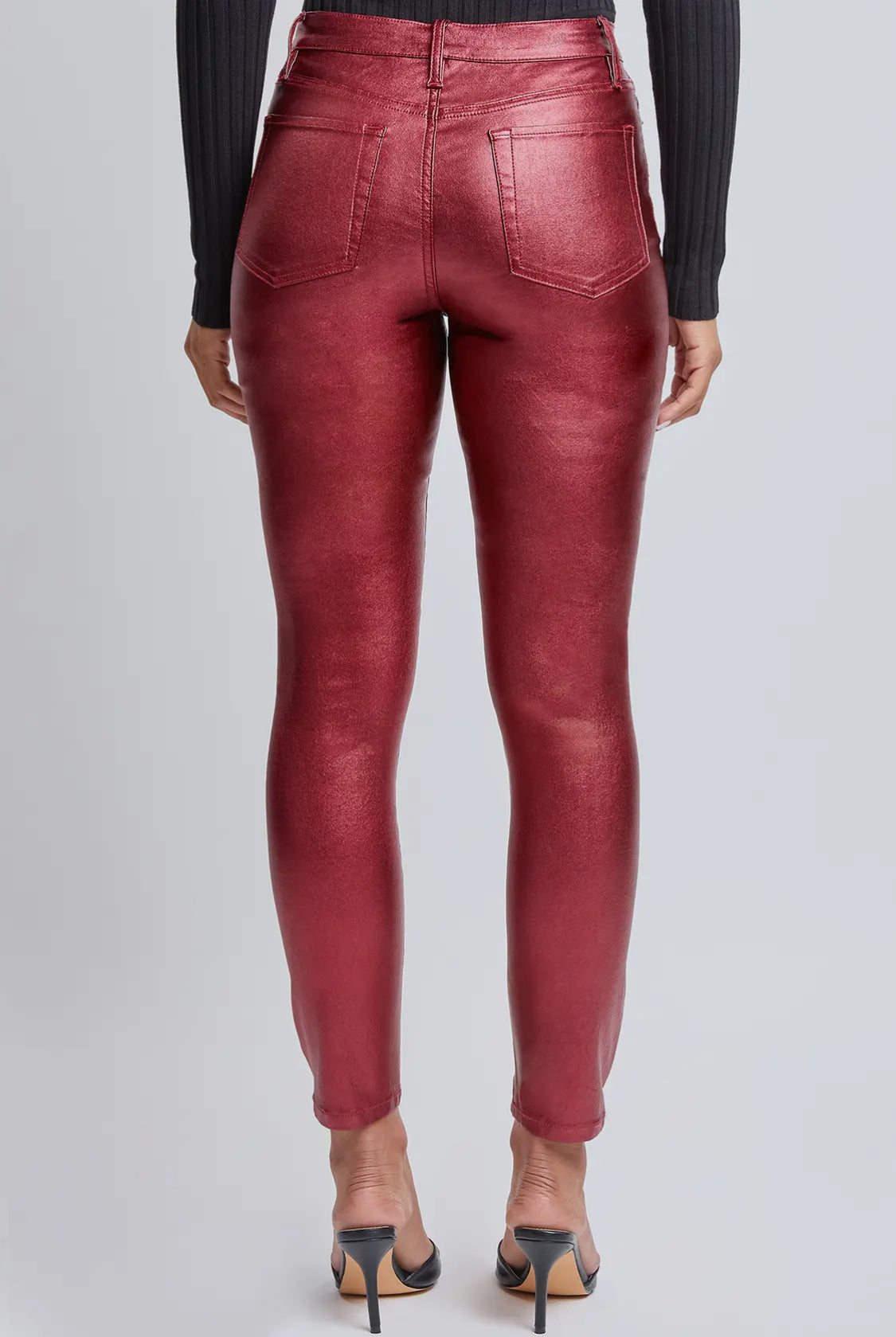 Metallic skinny jeans
