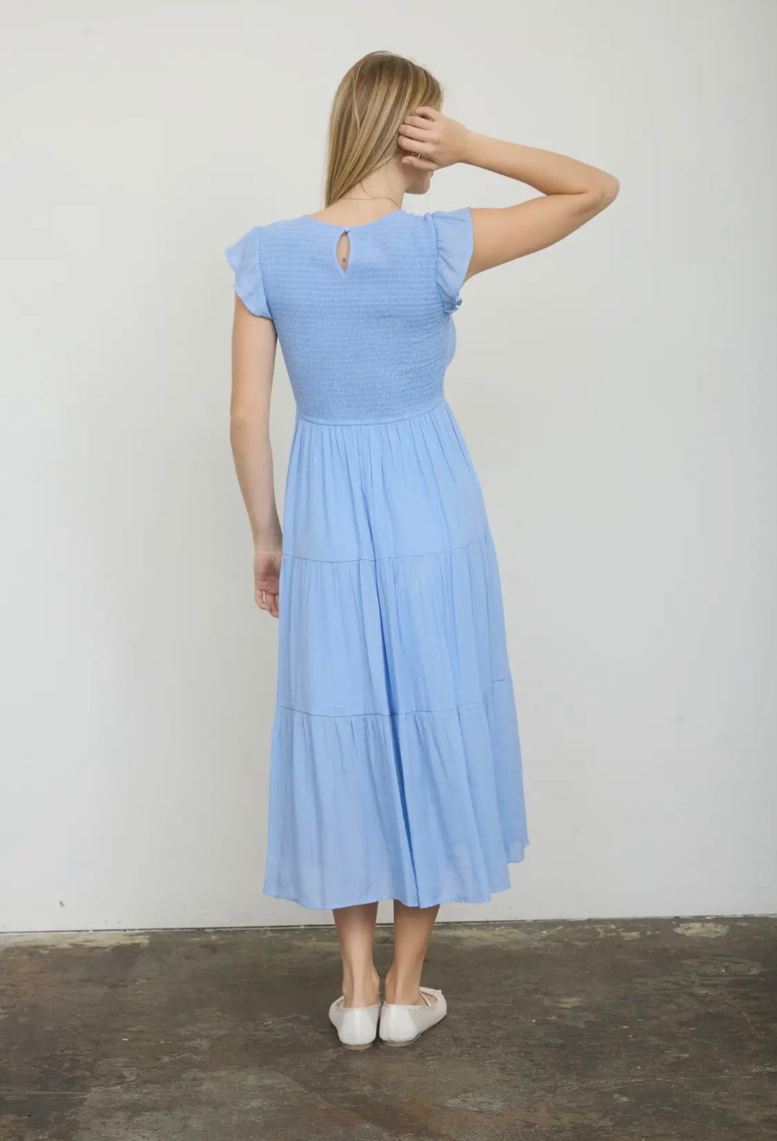 Blue midi dress