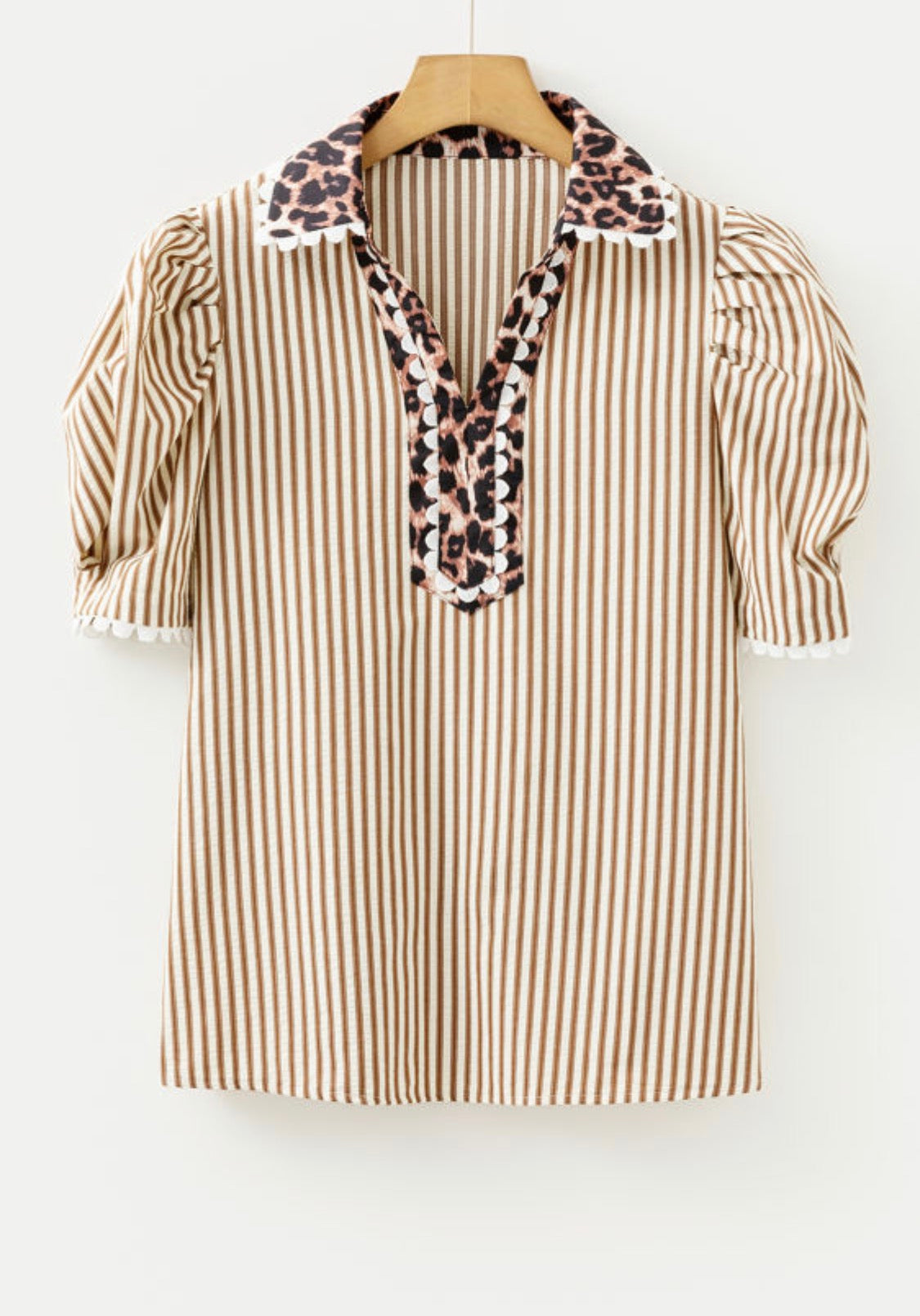 Brown striped top