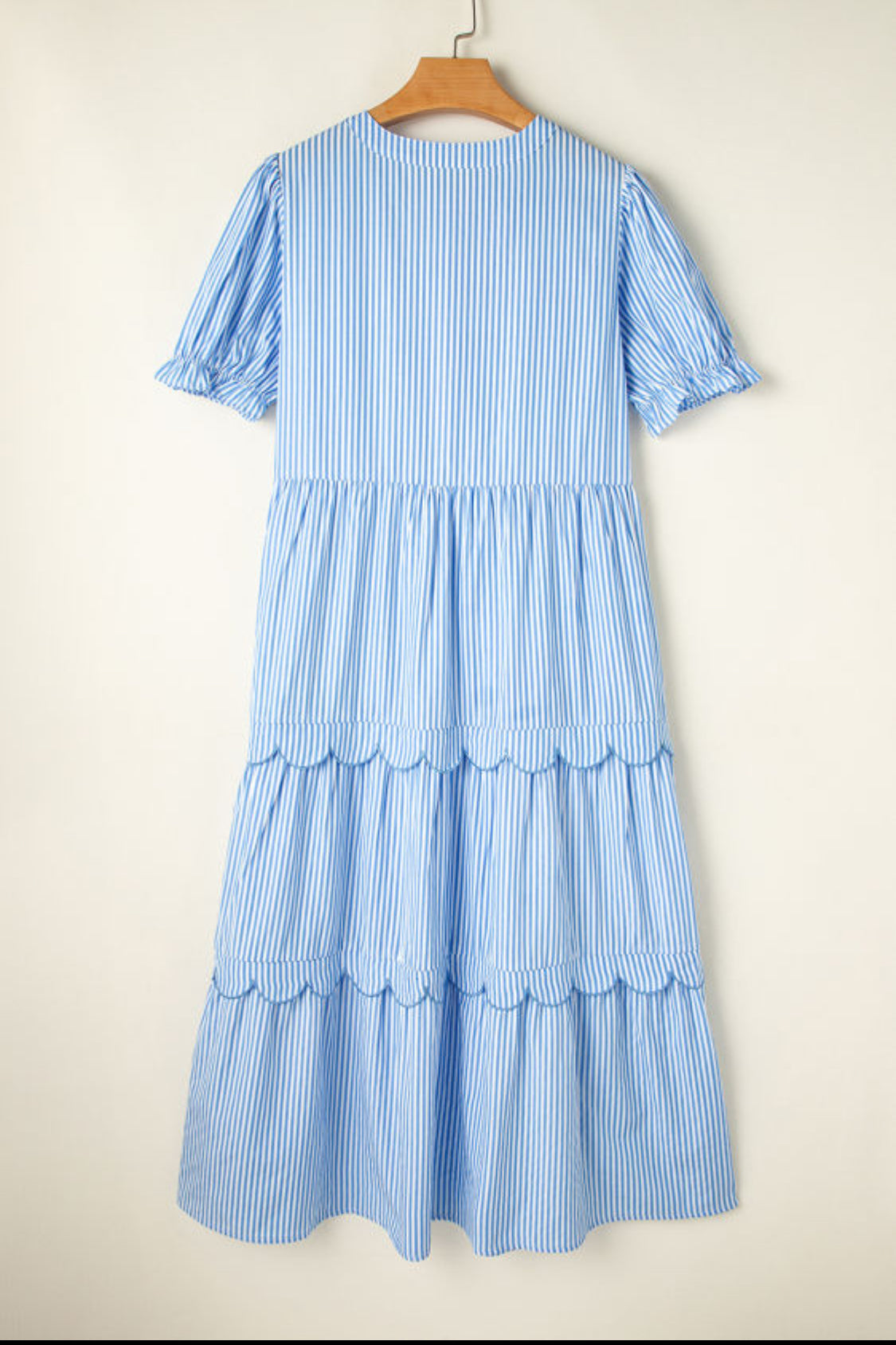 Blue stripe long dress