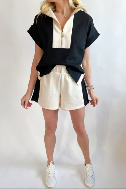 Black short set