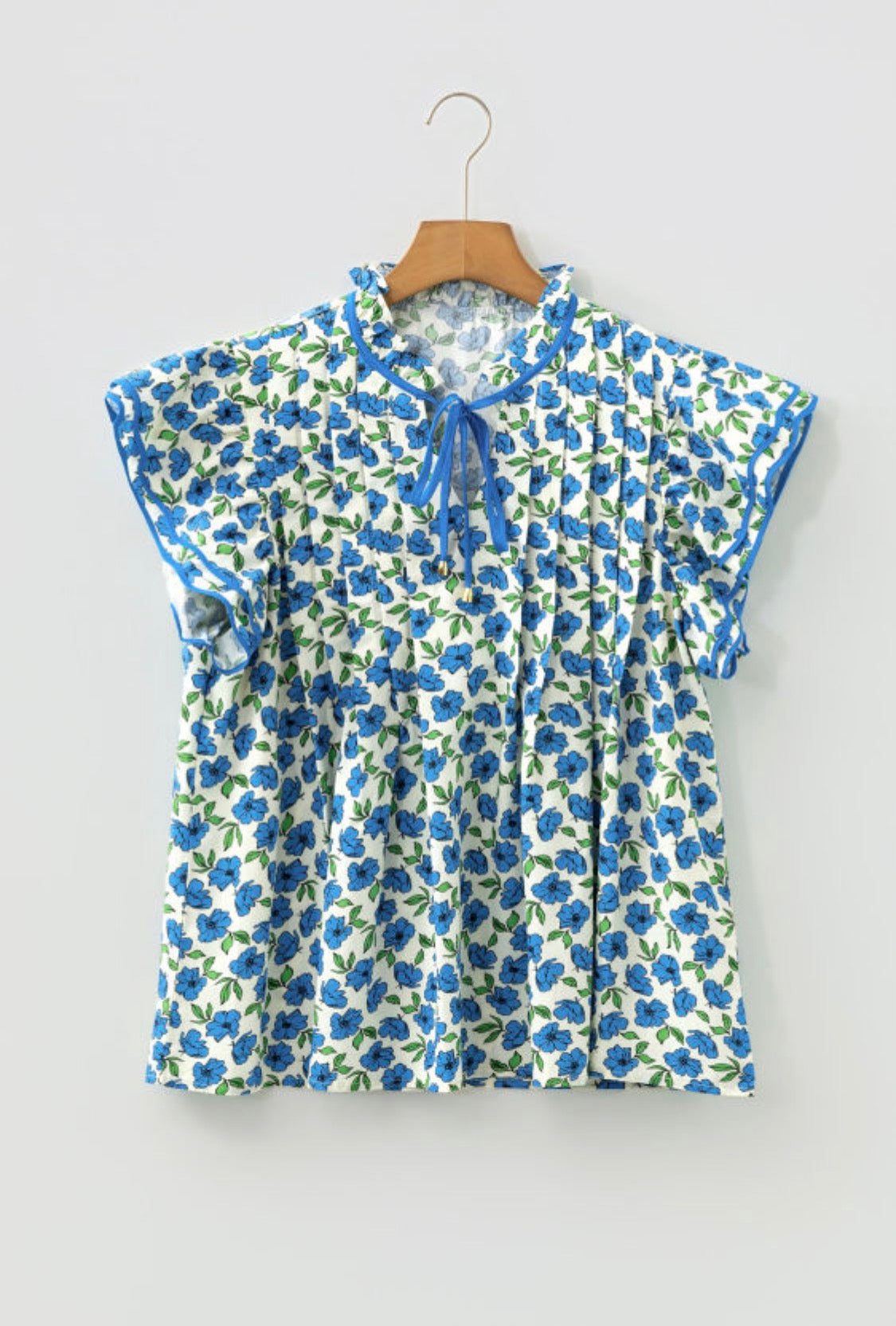 Blue floral top