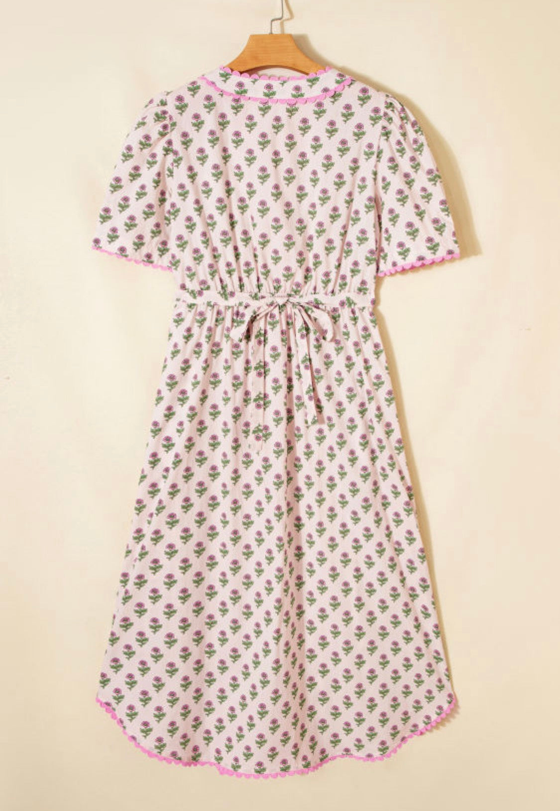 Pink floral dress