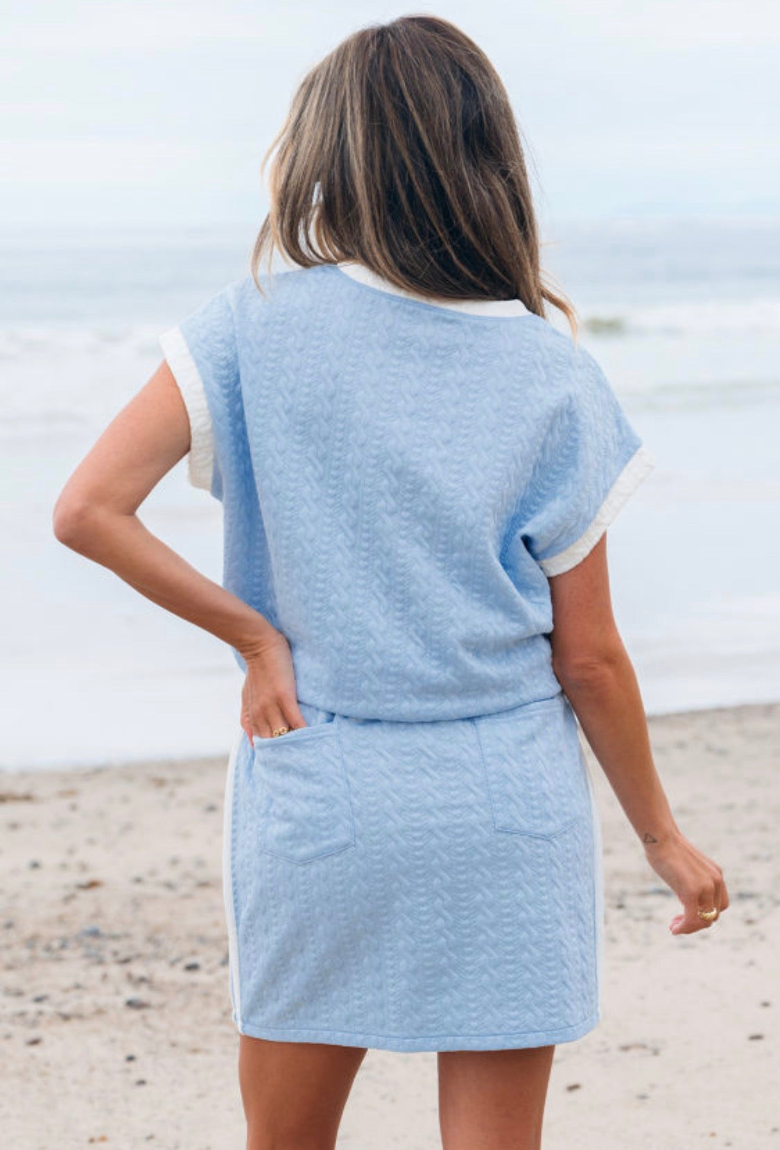 Blue skort set