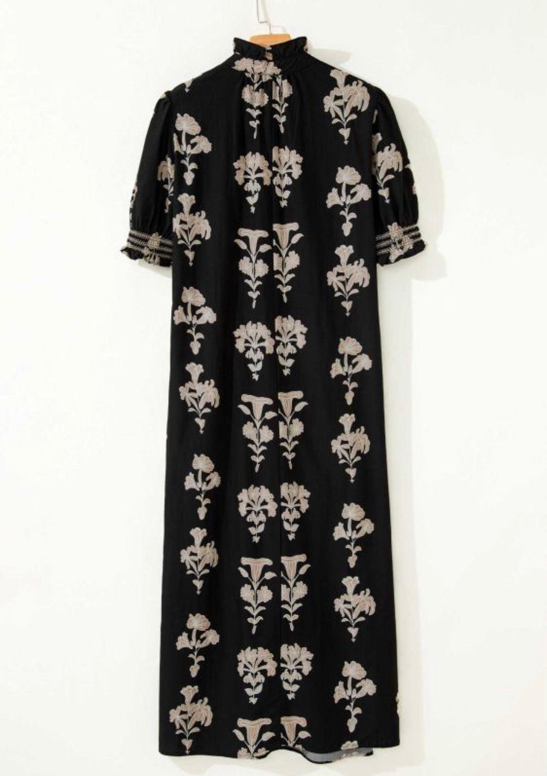 Black floral maxi dress