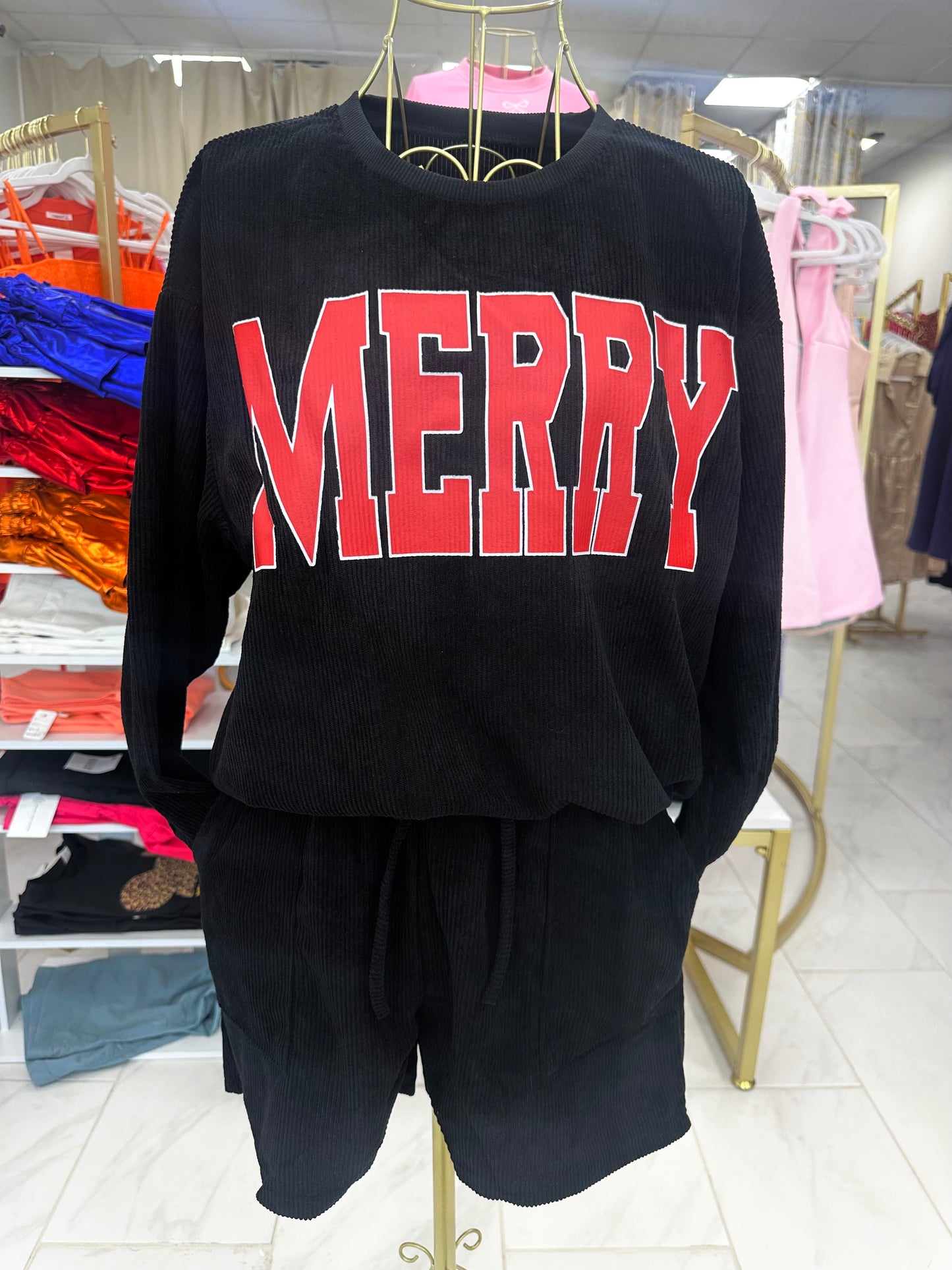 Black corduroy Merry set