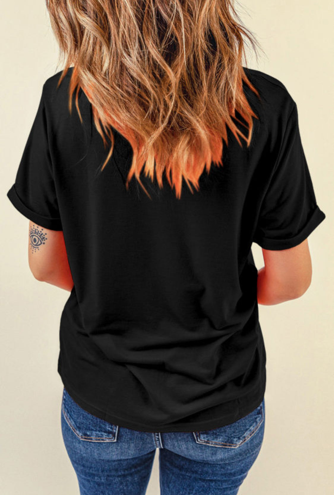Black baseball bow knot tee