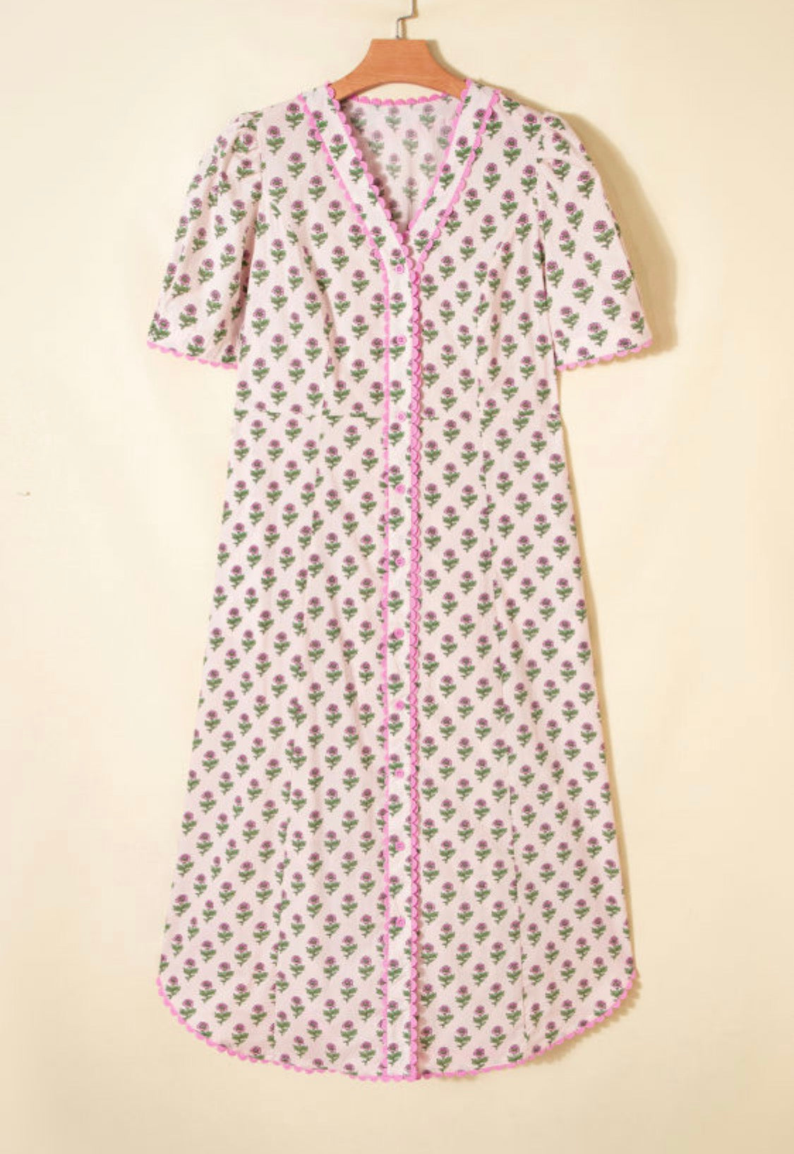 Pink floral dress