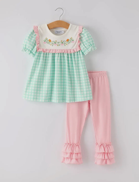 Fall pumpkin flower girl set