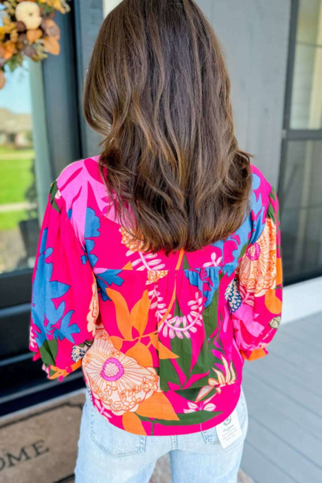 Rose floral blouse