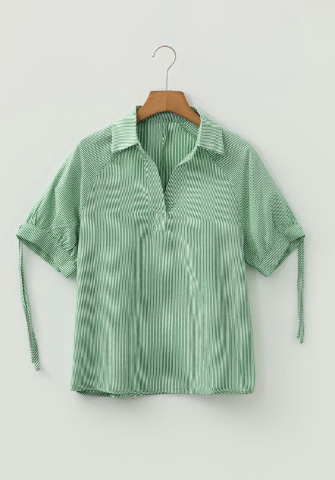 Green striped top