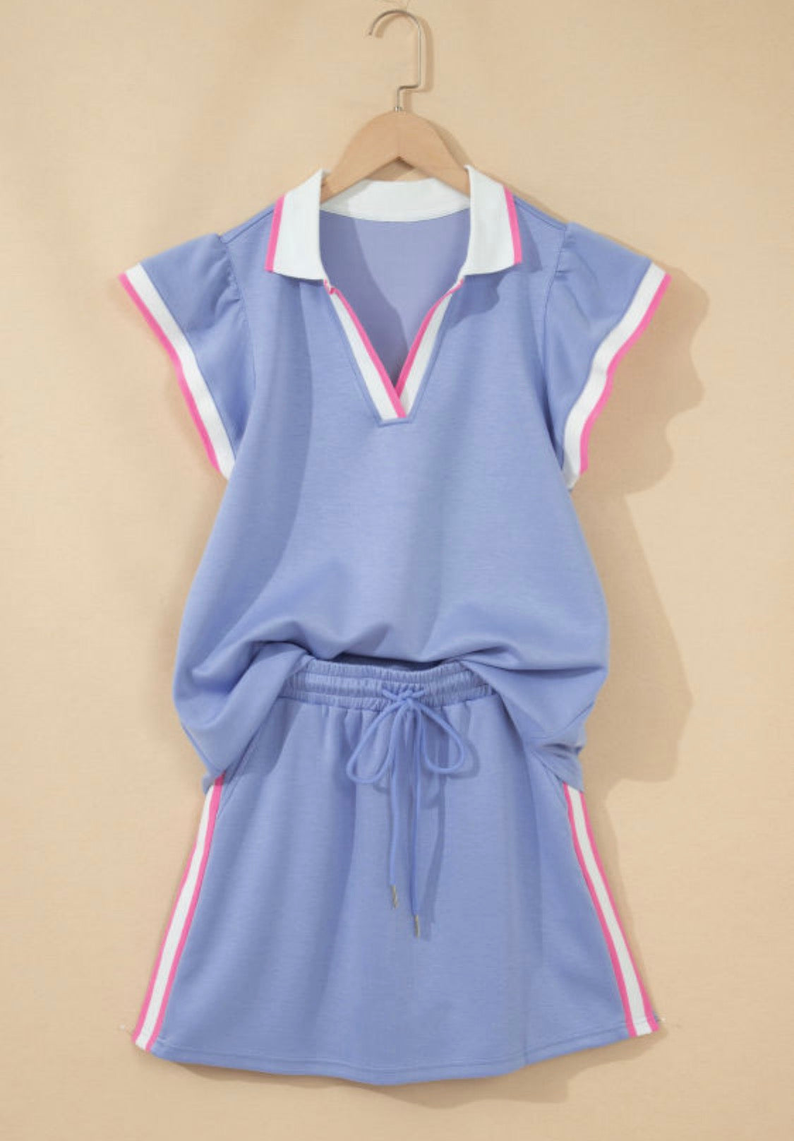 Blue skirt set