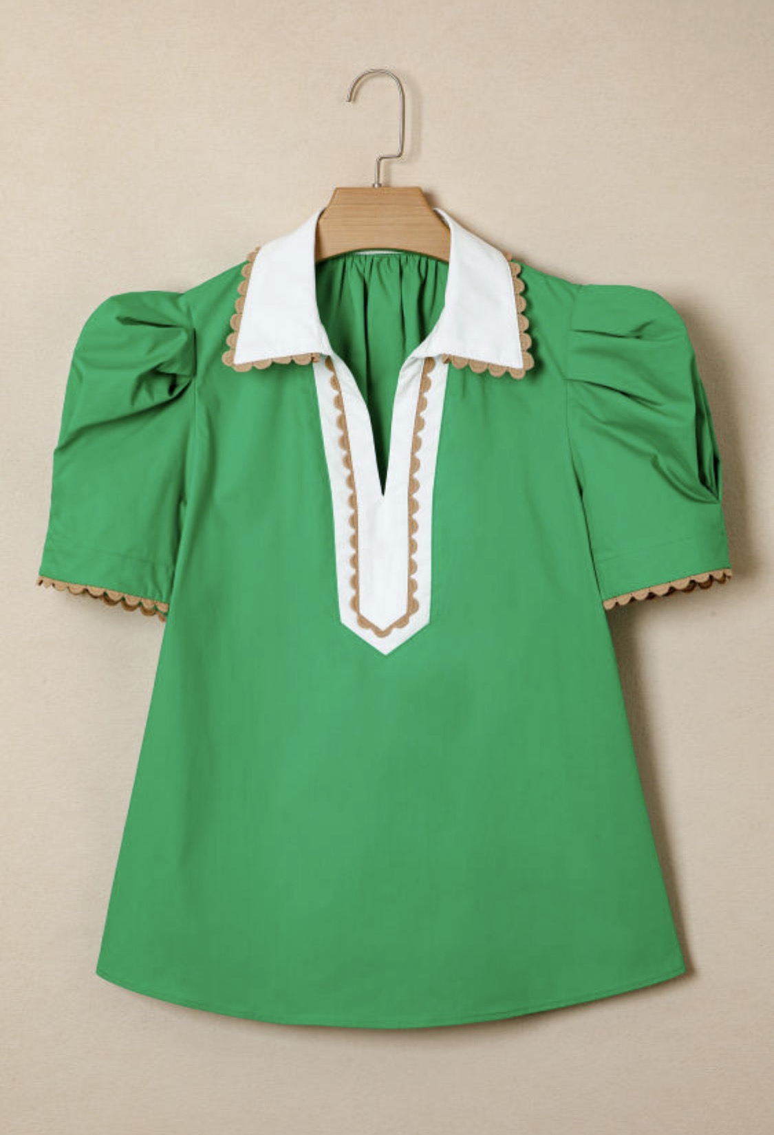Bright green top