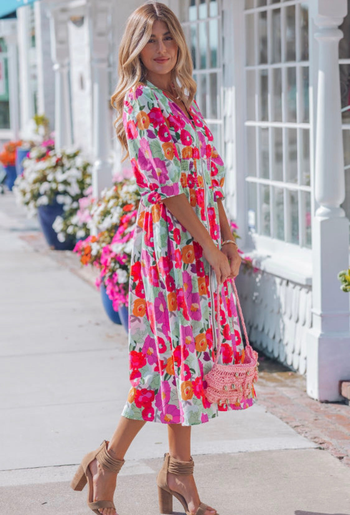 Floral midi dress
