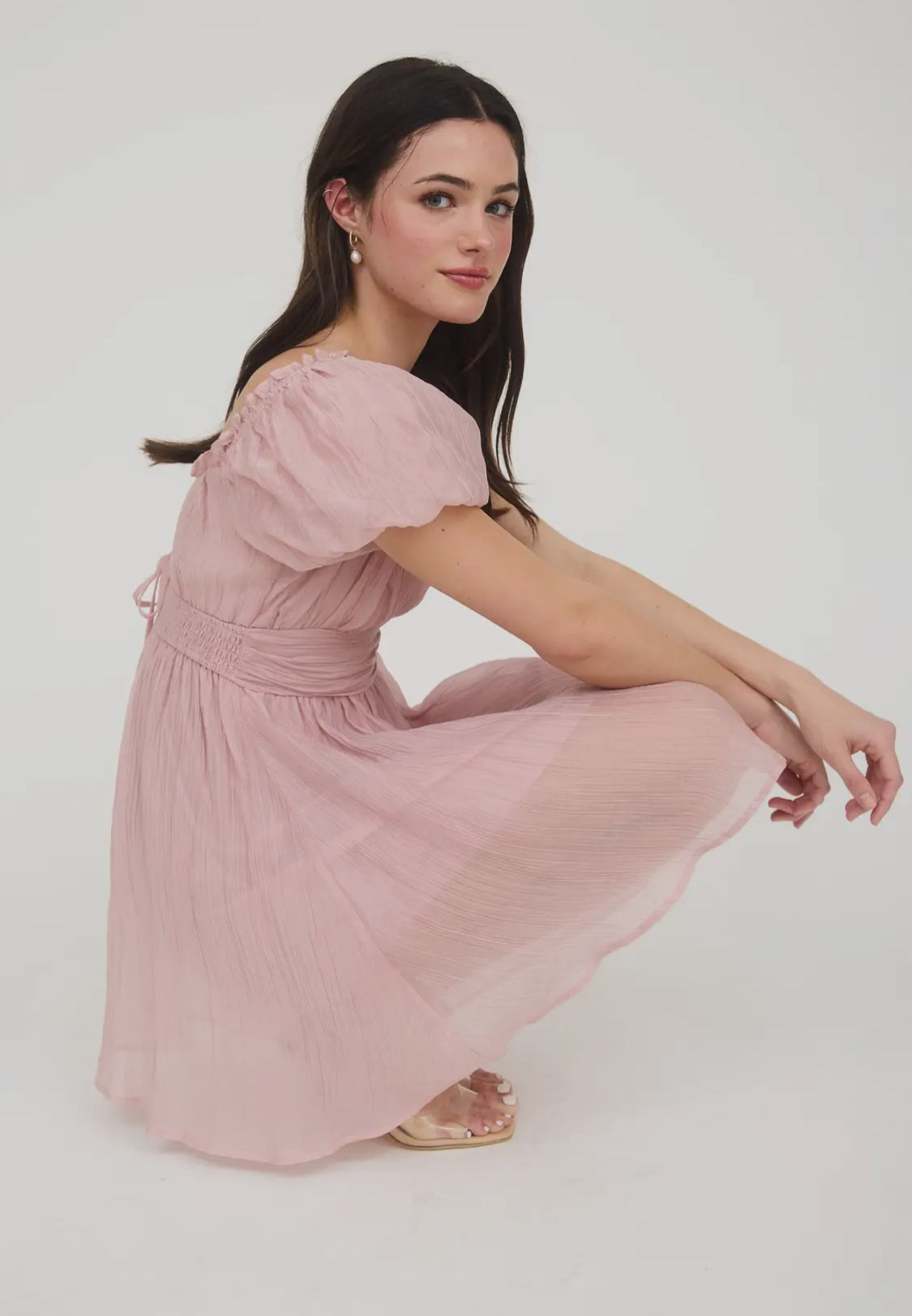 Dusty pink mini dress