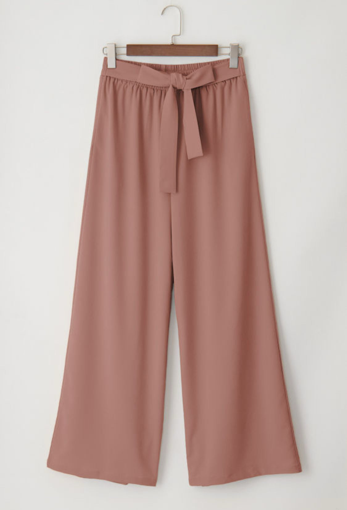 Coffee wide leg casual pants